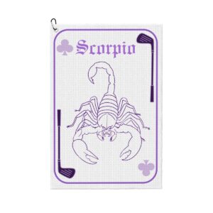 scorpio zodiac golf towel purple Jessica Specter cute gift