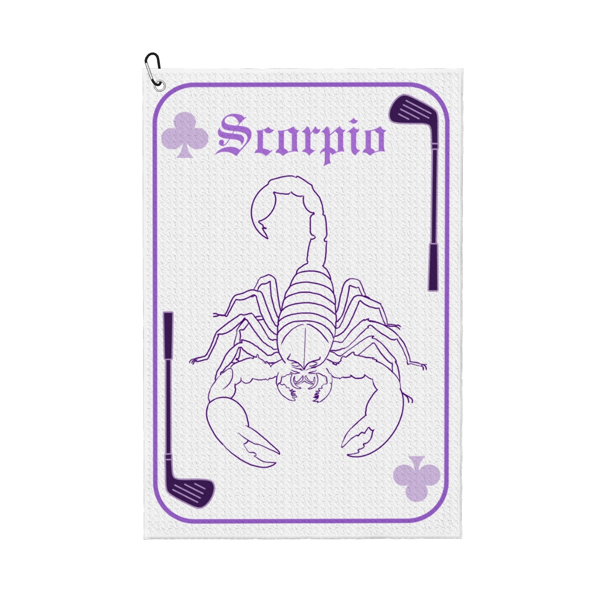 scorpio zodiac golf towel purple Jessica Specter cute gift