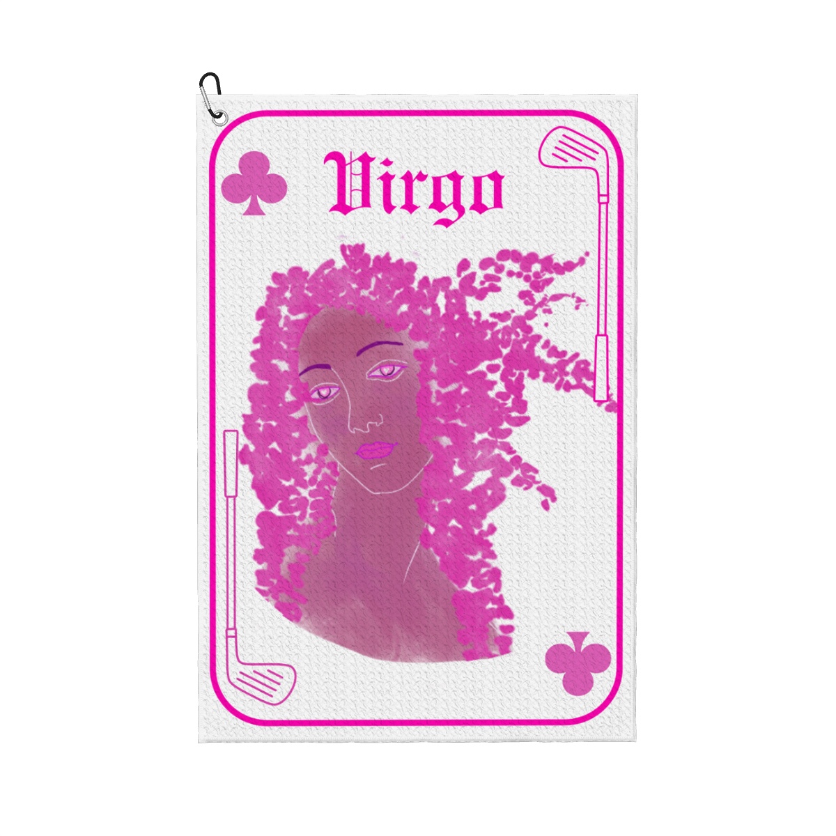 Virgo zodiac sign astrology golf towel gift accessory