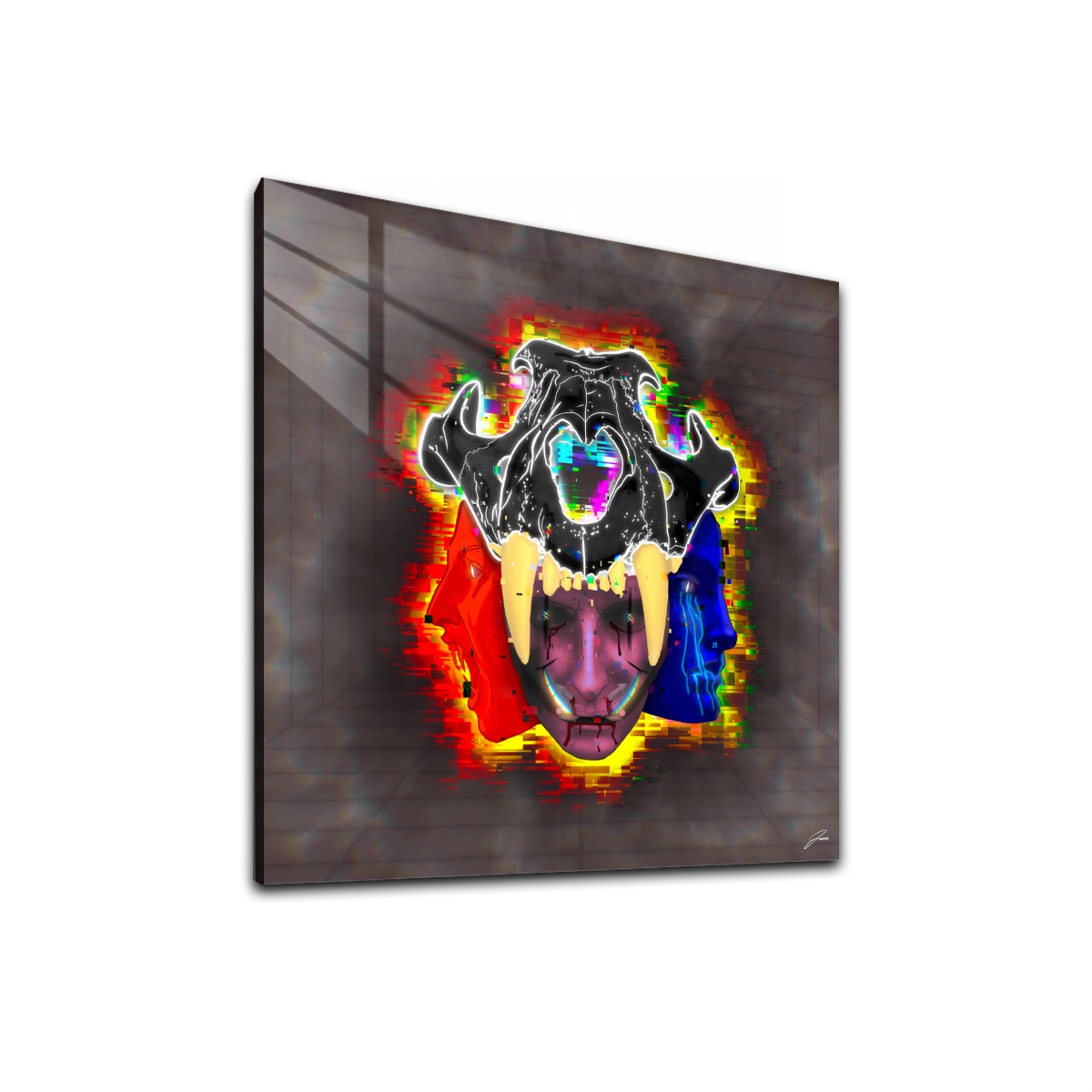 Square Acrylic Art Print w Hook Contemporary Surrealism Original Art