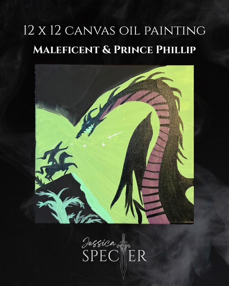 maleficent prince Phillip oil painting