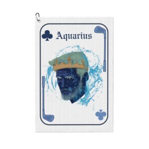 Aquarius Zodiac Golf Towel Jessica Specter