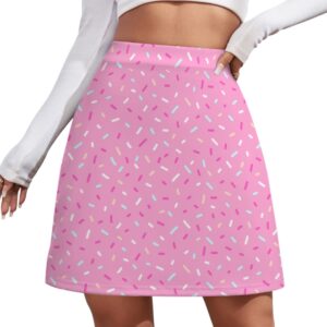 Pink Ice Cream Sprinkles Women's Golf Skirt