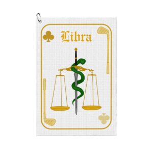 libra zodiac golf towel Jessica specter