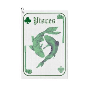 Pisces Zodiac Sign Golf Towel Jessica Specter