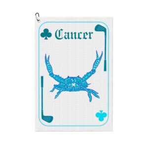 Cancer golf towel Jessica Specter blue zodiac astrology golf gift women